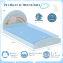 Twin Floor Bed Frame Upholstered Twin Size Kids Floor Bed with 210D Oxford Cloth Floor Mat