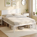 Twin/Full/Queen Size Sturdy Wooden Bed Frame with Headboard and Slat Support
