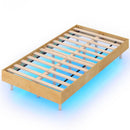 Twin/Full/Queen Size Floating Bed Frame with LED Lights for Bedroom