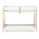 Twin Over Twin Bunk Bed with Convertible Design and Ladder