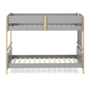 Twin Over Twin Bunk Bed with Convertible Design and Ladder