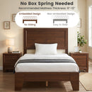Twin Platform Bed Frame with Headboard - No Box Spring Needed