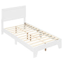Twin Platform Bed Frame with Headboard - No Box Spring Needed