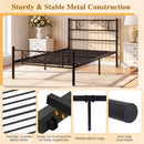 Twin Metal Bed Frame with Headboard and Footboard