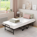 Twin Size Folding Bed with 5-Inch Mattress Rollaway Guest Bed with Memory Foam Mattress