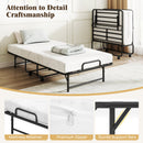 Twin Size Folding Bed with 5-Inch Mattress Rollaway Guest Bed with Memory Foam Mattress