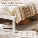 Twin Platform Bed Frame with Curved Headboard