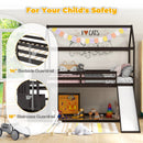 Twin over Twin Bunk Bed with Slide and 2-Step Storage Staircase-Espresso