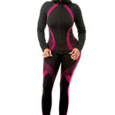 Two Piece Active Zip Up Hooded Jacket + Leggings Set in Fuchsia - One Size S/M