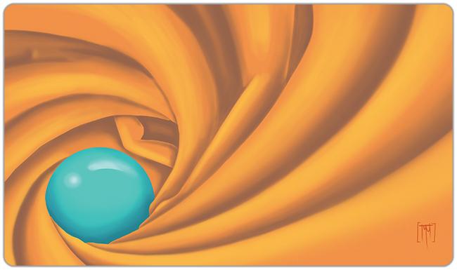 Orange Swirling Orb Playmat