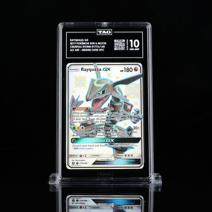 Rayquaza GX Hidden Fates Ultra Premium Collection Alternate Art Promo 177a/168 TAG 10