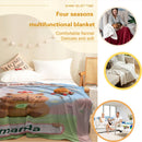 Personalized Kawaii Capybara Mushroom Blanket | Custom Name | Cute Capybara Throw