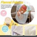 Personalized Kawaii Strawberry Blanket | Custom Name | Cute Potted Fruit Mint Blue Fleece Throw Gift
