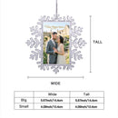 Snowflake Photo Frame Christmas Ornament | Add Your Own Photo