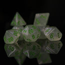 Unicorn Tears (Green) Acrylic Dice Set