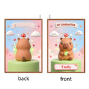 Personalized Capybara Notebook | Custom Name | Cute Kawaii Mushroom Capybara A5 Journal