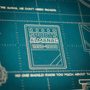 Back to the Future Time Machine Blueprint Art Print (with protective toploader)