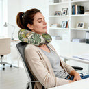 Personalized Tropical Botanical Travel Neck Pillow with Name | Memory Foam, Detachable Washable Cover | Custom Gift for Travelers
