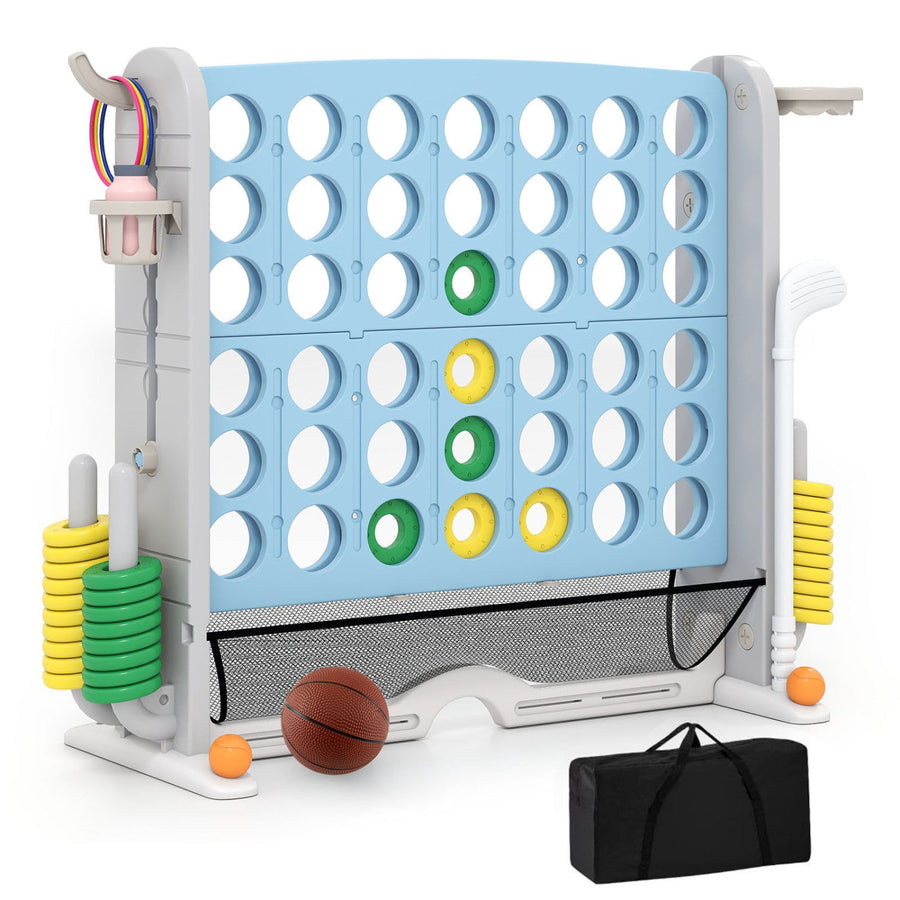 Giant 4-in-a-Row Game Set with Basketball & Mini Golf