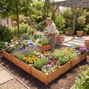 U-Shaped Wooden Raised Garden Bed - 5 Modular Planter Boxes