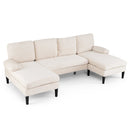 U-shaped Sectional Couch with Double Chaise for Living Room