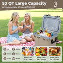 Ultra-Light Injection Molded Cooler 53 QT Hard Ice Chest