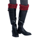 Ultrawarm Plush Inside Burgundy Metallic Weave Fur Boot Topper