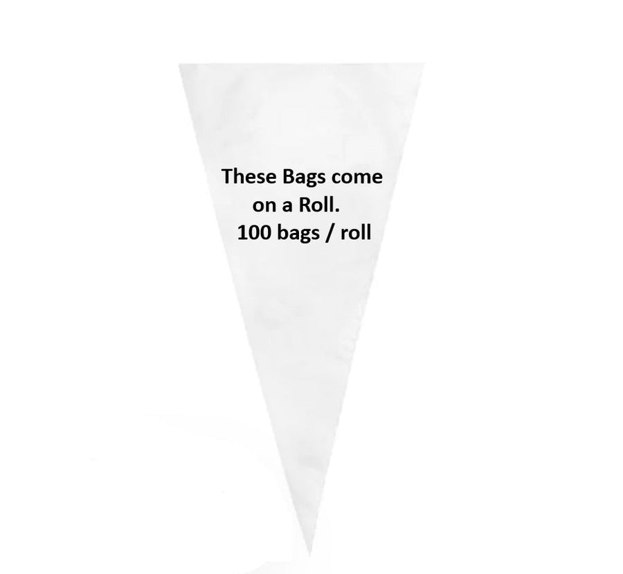 Disposable Pastry Bags, Value Series, Clear, 100 bags per Roll, From 12