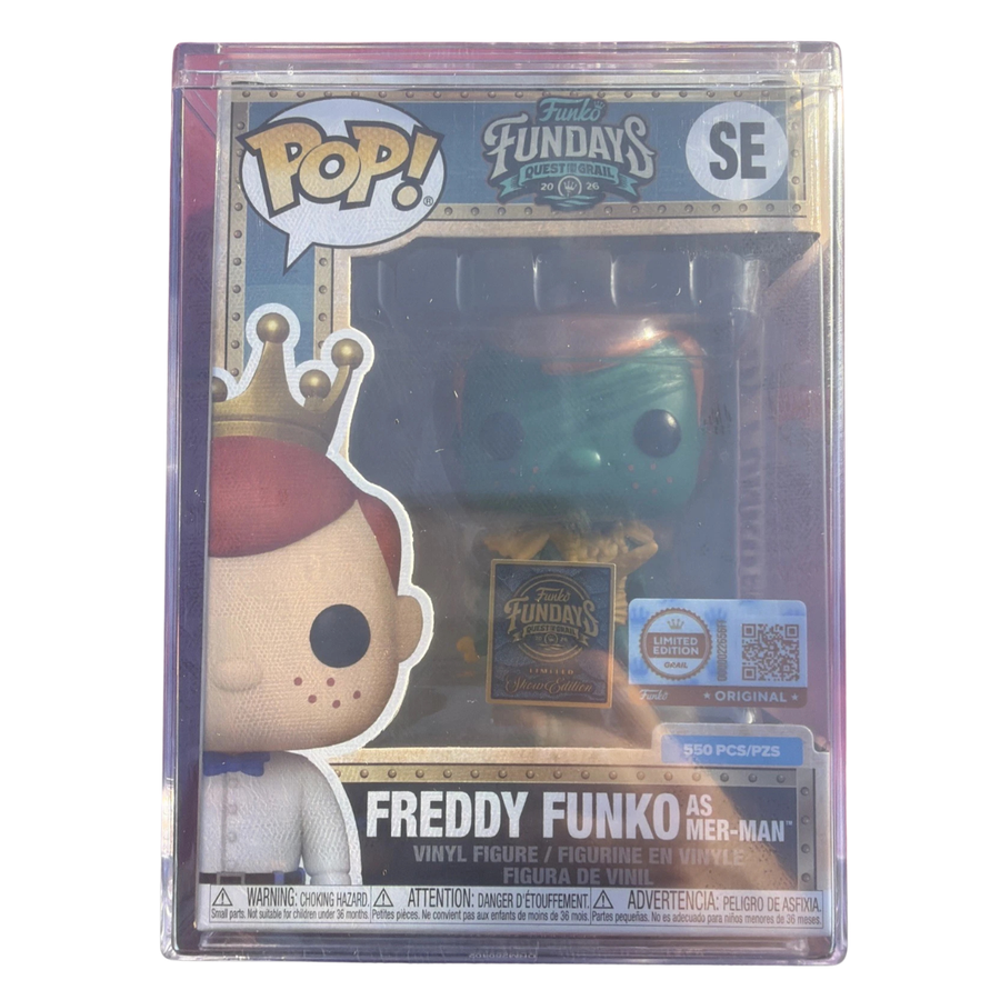 Fundays: Quest for the Grail - Atlantis 2026 Freddy Funko as Masters of the Universe Mer-Man (Metallic) with Protector & Guaranteed Mint LE550