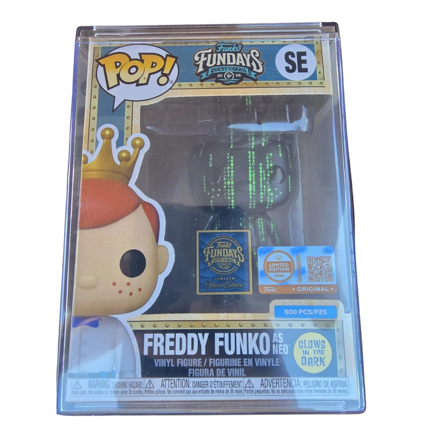 Fundays: Quest for the Grail - Atlantis 2026 Freddy Funko as Matrix Neo Glow with Protector & Guaranteed Mint LE550