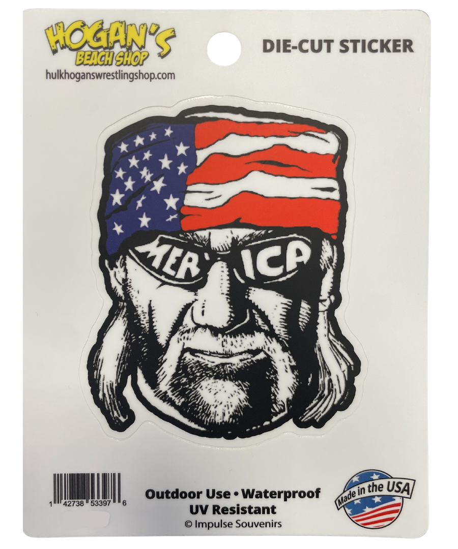 Hollywood Hulk Hogan Merica Die-Cut Sticker