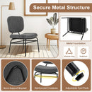 Upholstered Accent Chair Sherpa Reading Chair with Sponge Padding