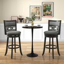 26" Counter Height Bar Chair with Wooden Frame Swivel Seat and Footrest for Pub Bar Restaurant