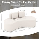 Upholstered Curved Sofa with 2 Cozy Pillows