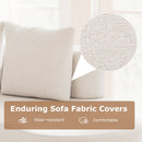 Upholstered Curved Sofa with 2 Cozy Pillows