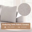 Upholstered Curved Sofa with 2 Cozy Pillows