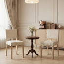 Upholstered Dining Chairs Set of 2 with Rubber Wood Legs