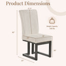 Upholstered Dining Chairs Set of 4 with Rubber Wood Legs