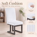 Upholstered Dining Chairs Set of 4 with Rubber Wood Legs