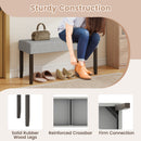 Upholstered Entryway Bench for End of Bed with Padded Seat-Gray