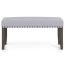 42.5 Inch Upholstered Entryway Bench End of Bed Bench-Gray