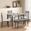 47 Inch Upholstered Entryway Bench with Heavy-duty Metal Frame