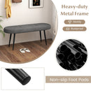 47 Inch Upholstered Entryway Bench with Heavy-duty Metal Frame
