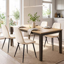Upholstered Dining Chairs Set of 4 with Metal Legs