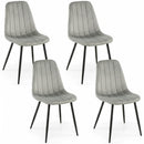 Upholstered Dining Chairs Set of 4 with Metal Legs