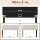 Upholstered Tufted Headboard Queen/Full Size with Adjustable Legs