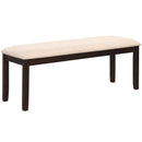Upholstered Ottoman Bench with Padded Cushion-Beige