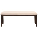 Upholstered Ottoman Bench with Padded Cushion-Beige