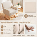Upholstered Rocking Chair with and Solid Wood Base