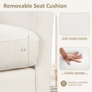 Upholstered Teddy Velvet Club Barrel Chair with Ottoman with Footrest